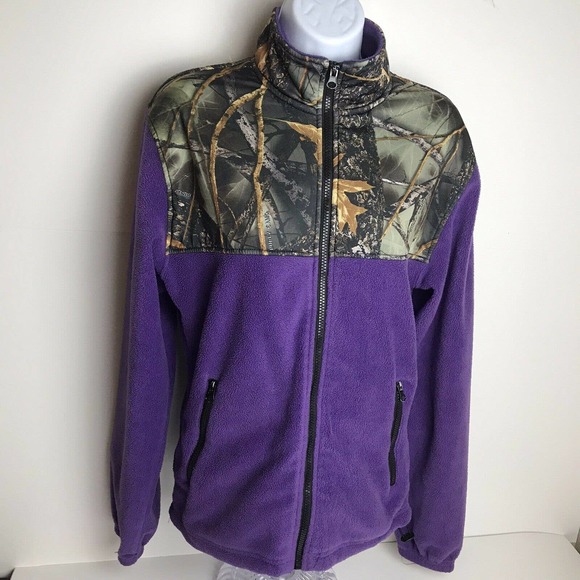 Burly Girl WFS Purple Camo Fleece Jacket - Picture 2 of 6